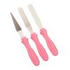 Color crema de tres piezas espátula pequeña cuchillo desmoldador de pasteles decoración espátula curvada raspador juego de cuchillos planos raspador para hornear