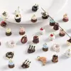 Luci Café Chifre Bolsa Liga Pingente Gota de Óleo DIY Feito à Mão Colar de Contas Brincos Pulseira Pingente Material