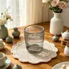 Vaso de vidrio rosa con forma de nube, vaso de agua de vidrio creativo, taza de café para el hogar, taza de leche, regalo para la oficina y estudiantes