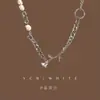 Colar de Flor Rosa com Zircônia e Laço Doce e Cool para Mulheres, Design de Nicho com Toque de Luxo, Corrente de Clavícula Doce e Cool com Personalidade