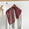Bufanda de Seda Cachemir con Estampado Paisley de Alta Gama para Verano, Bufanda Cuadrada de 68 cm, Calentador de Cuello de Moda para Mujer, Pañuelo para la Cabeza con Protección Solar