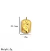 Moda europea y americana alto sentido geométrico acero inoxidable diy colgante vacío 18K color oro chapado collar colgante venta al por mayor