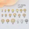 Color oro de 14k retención de color soporte para flores cobre chapado en oro hueco tapa de flor soporte para cuentas espaciadores de pétalos hecho a mano DIY accesorios para joyería de cuentas