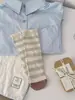 Meias Finas Domi para Primavera/Verão, Sem Costura, Cor Clara, Respiráveis, Comprimento Médio da Panturrilha, Com Aberturas Largas, Versáteis, Estilo College, Estilo Japonês