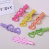 Pinza para el Cabello de Niña Estilo Coreano Doble Corazón Color Caramelo Sencillo Punta Pinza para Flequillo Pinza Superior Pinza Lacada Base para Accesorios del Cabello Venta al por Mayor