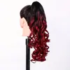 Peluca de Cola de Caballo para Mujer, Color Degradado Cabello Largo Rizado, Pinza Grande, Cola de Caballo Alta, Stock Listo del Fabricante al por Mayor, Entrega de Cola de Caballo