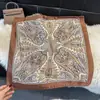 Bufanda de Seda Nueva de Primavera y Otoño Cinta para la Cabeza Accesorios para el Cabello Florales Patrón de Cachemir Versátil Temperamento Fabricante de Gama Alta Entrega al por Mayor