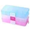 Caja de Medicina Transparente Mini Portátil Desmontable para Bricolaje Caja de Almacenamiento para Viajes Caja Organizadora de Joyería de 10 Compartimentos