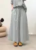 Conjunto de Duas Peças Xadrez 2026 Cardigan Artístico Simples de Camada Dupla + Camisa de Manga Curta + Calça Reta de Cintura com Cordão e Perna Larga para Mulheres