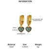 Pendientes de Ojo de Diablo de Moda en Forma de Corazón Pendientes Colgantes de Amor en Forma de Corazón Transfronterizos Chapados en Oro de 18k con Circonitas
