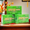Pastilla grande de jabón para ropa 300g jabón transparente quitamanchas jabón verde aroma a limón paquete familiar fragancia duradera caja completa venta al por mayor