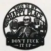 Nova Placa de Ferro Estilo Caveira Engraçada Transfronteiriça para Decoração de Man Cave e Área de Lazer Masculina