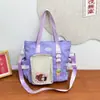 Bolsa de Maquiagem Transparente Grande Capacidade Estilo Ocidental para Meninas Japonesas Tendência Desenho Animado Segunda Dimensão Comic-Con Bolsa de Mão