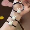 Corda de Cabelo de Coelho Miffy Fofo Desenho Animado Casal Melhor Amigo Elástico Pequeno Laço de Cabelo Doce Floresta Menina Super Fofo Faixa de Cabeça Ins