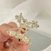 Pinza para el Cabello Pequeña de Gama Alta Estilo Ojo de Gato, Pinza Compacta y Exquisita para Medio Recogido para Mujeres, Nuevo Modelo 2025, Accesorio para el Cabello de Pinza para la Parte Posterior de la Cabeza