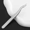 Acero Inoxidable Pinzas Largas para Injerto de Pestañas Postizas Pinzas para Pestañas Postizas Rizador de Pestañas Herramientas de Belleza Pinzas para Pestañas