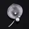 Broches Retro Populares Japoneses y Coreanos de Aleación con Perlas Transfronterizos, Accesorios para Ropa, Pines, Broches de Joyería, Gama Alta y Lujo Ligero