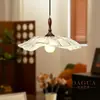 [Transfronteiriço] Luminária Pendente para Mesa de Jantar, Luminária Linear Estilo Francês Cor de Noz para Cabeceira, Luminária Pendente para Sala de Jantar Amiga dos Olhos, Estilo Retrô de Alta Qualidade