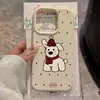 Adecuado para funda de teléfono Apple 17, Apple 16 Pro Nuevo Modelo, 13 Dibujos Animados, 12 Textura de Cuero Cobertura Completa, 15 Perro con Gorro de Navidad