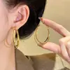 Brincos de Argola Simples e Versáteis com Fragmentos de Prata, Toque de Luxo Leve e de Alta Qualidade, Brincos da Moda Estilo Commuter para Mulheres, Brincos Transfronteiriços