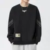 Envio RápidoCamiseta Básica Casual Moletom Masculino Tendência Gola Redonda Estampada Primavera/Outono Novo Solto Manga Longa Pulôver Fashion