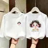 Camiseta de manga larga para niña, algodón puro, nueva y elegante camiseta de otoño para niños 2026, camiseta básica de otoño para niña pequeña