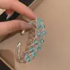 Pulsera nueva de cristal hueco estilo coreano, elegante y lujosa, sensación de alta gama, diseño de nicho, joyería versátil y de moda para mujer