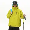 Chaqueta tres en uno para mujer, conjunto de dos piezas desmontable de moda, chaqueta impermeable y a prueba de viento para trabajo al aire libre y montañismo para hombre