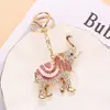 Colección Serie de Llaveros de Animalitos Pequeños Incrustados de Diamantes Coloridos y de Moda: Oso, Delfín, Pavo Real, Sapo Dorado, Caballo, Elefante, Koala, Insecto