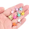 Pendente Estrela de Cinco Pontas Colorido Fresco e Fofo Liga Metálica Acessórios para Montagem de Brincos Broche Corrente de Celular