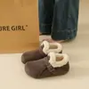 Zapatos Birkenstock Peludos para Mujer Invierno 2026 Temperamento Moderno Nuevo Estilo Suela Gruesa Slip-on Cálidos de Piel Zapatos de Algodón Tipo Frijol