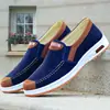 Zapatos de tela de comercio exterior nuevos, zapatos casuales, zapatos de tela duraderos del Viejo Beijing, transpirables, cómodos, antideslizantes, zapatos sin cordones para hombre