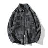 2023 primavera japonesa nova camisa de manga comprida xadrez solta masculina bonita plus size camisa casual de moda atacado
