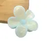 Pinza para el pelo grande de flor de plumeria para mujeres con cabello grueso, estilo dulce simple y elegante, pinza de tiburón, accesorio floral para el cabello
