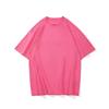 Jane Heng Camiseta Básica de Cor Sólida com Manga Curta Dopamina Masculina Solta Tendência Top Versátil Jovem Casual Camiseta de Meia Manga Feminina