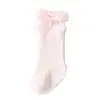 Calcetines para Bebé Primavera y Otoño Algodón Peinado Niños Bebé No Ajustados Niñas Otoño e Invierno Princesa Bebé Niña Calcetines de Caña Media con Lazo