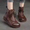 Botas de Cano Baixo Planas Casuais Retrô da Nova Moda Primavera e Outono para Mulheres, Sapatos Individuais Versáteis da Moda para Comércio Transfronteiriço