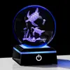 Atacado criativo transfronteiriço esfera de cristal luminosa esculpida em 3D sistema solar presente de aniversário artesanato de decoração para casa executiva