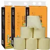Papel Higiénico Color Natural Personalizado para Exportación, Rollo Sanitario de Pulpa de Bambú, Empaque Hecho a Medida, Puede Imprimir Logo y Patrones, para Uso Comercial Transfronterizo