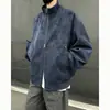Chaqueta retro de cuello alto de moda estilo americano para hombre, nueva chaqueta de cuero PU holgada y elegante para adolescentes 2026