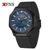 Reloj Octogonal OFNS Moda Personalidad Fecha Viaje de Negocios Reloj de Pulsera Delgado Negocios Dominante Reloj de Cuarzo para Hombre Resistente al Agua