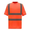 Camiseta Reflectante de Manga Corta con Cuello Redondo de Secado Rápido para Sitio de Construcción, Tráfico, Ciclismo, Ropa de Trabajo Sanitaria al por Mayor