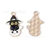 Serie de Halloween Calabaza Murciélago Cabeza de Fantasma Adornos para la Cabeza Accesorios Colgante de Aleación DIY Cadena para Teléfono Colgante para Llavero
