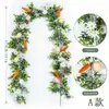 Huevo de Pascua de Ratán de Amazon Decoración de Pascua Corona de Hierba Acuática Artificial Planta Verde Enredadera Vid de Eucalipto Artificial