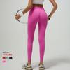 Pantalones de yoga sin costuras estilo europeo y americano, con cintura alta y diseño cruzado, ideales para correr, hacer deporte y fitness.