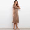 2021 comercio exterior transfronterizo verano venta rápida tongya eBay Mason nuevo sexy cuello en V manga corta estampado vestido mujer
