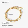 Elegante pulsera cubana de acero inoxidable europea y americana con un toque de alta gama, joyería estilo INS, pulsera de acero de titanio electrochapado que no se decolora para mujer