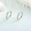 Hebillas de Pendientes de Acero Inoxidable Pendientes Resistentes al Color Lujo Ligero Pendientes con Incrustaciones de Circonita Exquisita Pendientes Geométricos de Personalidad Europeos y Americanos para Mujer