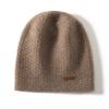 Chapéu de cashmere puro 100% transfronteiriço para homens e mulheres, outono e inverno, chapéu de cashmere espesso de camada dupla, proteção auricular, boné frio