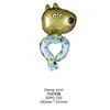 Peppa Pig Temática Serie Completa George Peppa Estilo Clip Muñeca Volador Película de Aluminio Globos Mayoreo